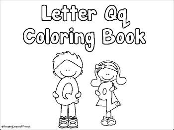 Letter Qq Coloring Book by AmazingLessons4Friends | TPT