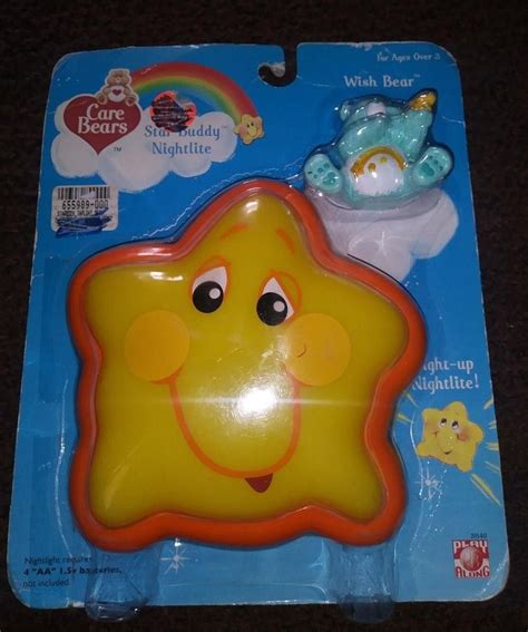 You're looking at a New Care Bears Wish Bear Star Buddy Nightlite 2003 ...