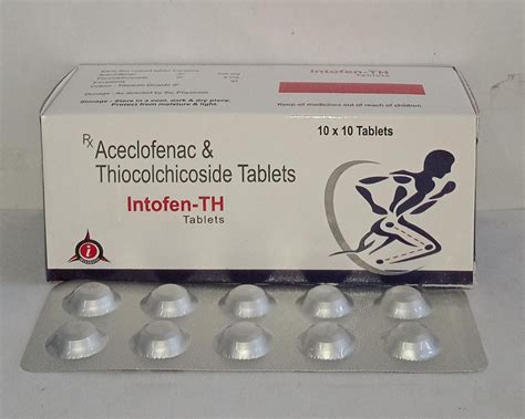 Aceclofenac & Thiocolchicoside Tablets (Intofen-TH) - Integrated ...