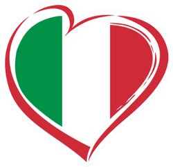 Italian Flag Heart Sticker