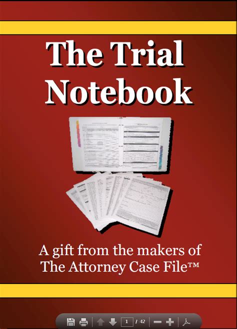 The Trial Notebook: The Most Useful Tool a Paralegal Can Prepare for ...