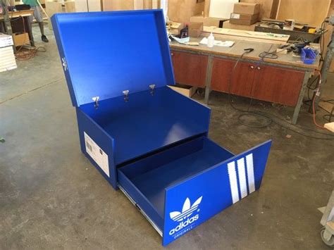 Custom Adidas Inspired 3 Line Original Blue Giant Shoe Box | Shoe box ...