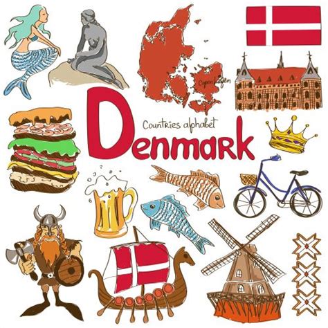 an image of denmark with different things in it