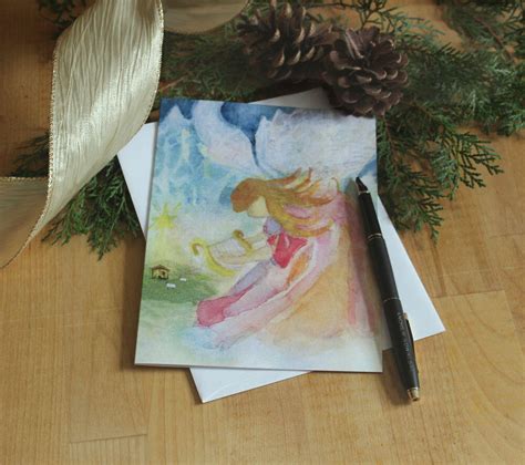 Holiday & Seasonal :: Christmas :: Angel Watercolor Christmas Cards ...