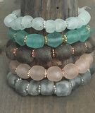 African Sea glass Bracelets – Bead Free Forever
