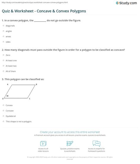 Convex And Concave Polygon Worksheet