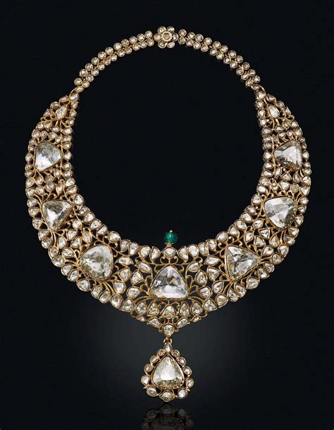 'The Nizam of Hyderabad necklace'. An antique diamond, emerald and enamel necklace - Alain.R ...