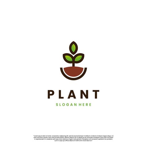 simple plant logo design illustration 12667579 Vector Art at Vecteezy