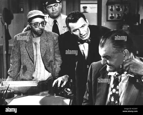 THE MAN WITH THE GOLDEN ARM, Arnold Stang, Harold Hart, Frank Sinatra, Emile Meyer, 1955 Stock ...