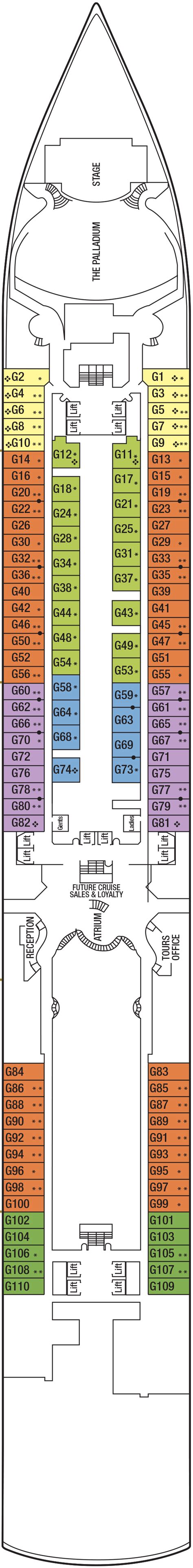 Deck Plan for P&O Arcadia | Iglu Cruise