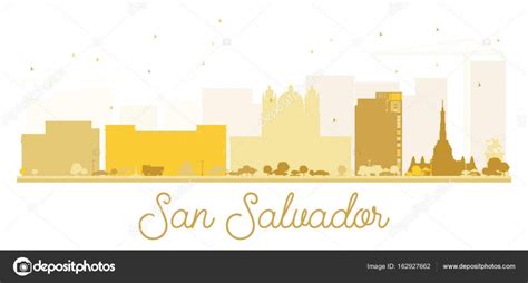 San Salvador City skyline golden silhouette. — Stock Vector © booblgum ...