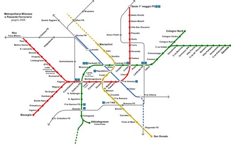 Subway System Map Milan • Mapsof.net