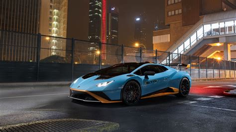 Blue Lamborghini Huracan STO 2021 7 4K HD Cars Wallpapers | HD Wallpapers | ID #64943