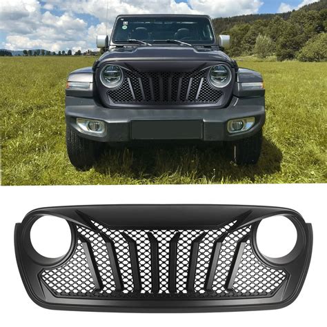 Grill Grille，VETOMILE Front Grill Grille For 2018-2019 Jeep Wrangler JL ...