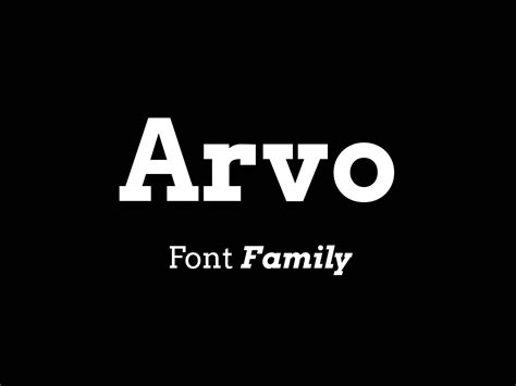 Arvo Font Family - Free Font