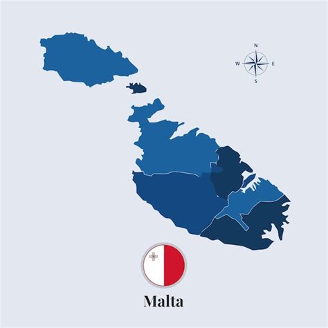 Premium Vector | Malta map with flag Malta flag map