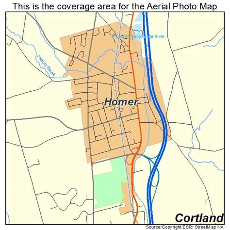 Aerial Photography Map of Homer, NY New York