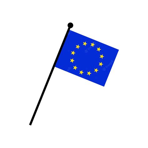 Premium Vector | Eu flag isolated european union flag vector flat icon