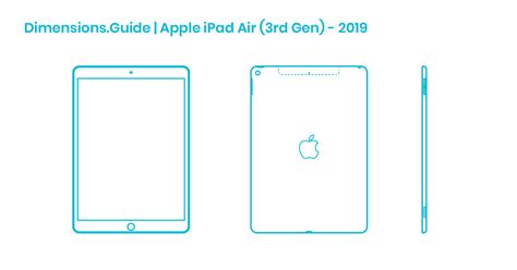 Apple iPad Air (3rd Gen) - 2019 Dimensions & Drawings | Dimensions.Guide