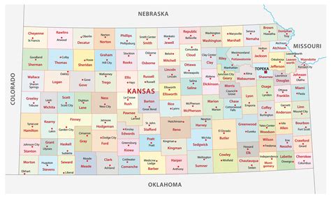 Printable County Map Of Kansas