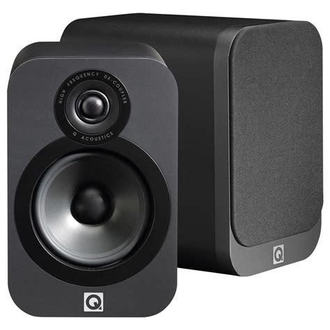 Q acoustics 3020 Bookshelf Speakers Graphite Black (pair) - Audiophonics