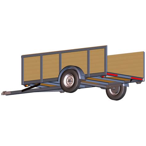 4 x 8 Torsion Axle Trailer Plans, 2000 Lb Capacity - Made for DIY