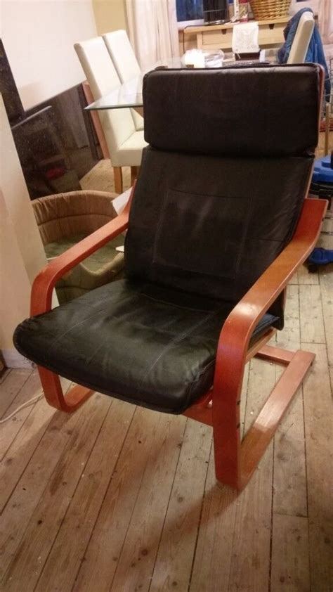 Chair - Ikea Poang Leather armchair - NOW TAKEN | in Dunfermline, Fife | Gumtree