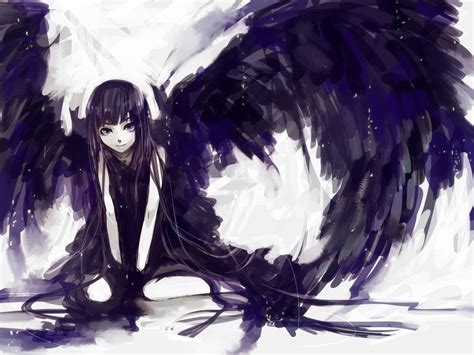 Fallen Angel Anime Girl - 1300x975 Wallpaper - teahub.io