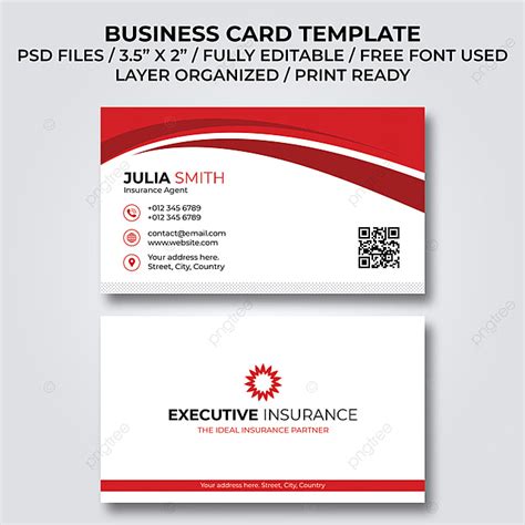 Insurance Agent Business Card Template Template Download on Pngtree