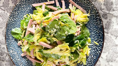 Shaved Artichoke, Spinach, and Mortadella Salad - Lidia | Arugula ...