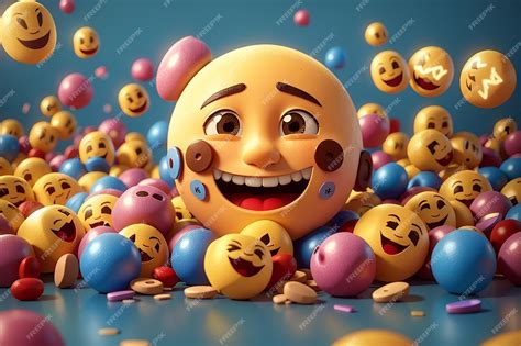 Premium AI Image | Photo funnny emoji concept 3d illustration stylesad emoji happy emoji