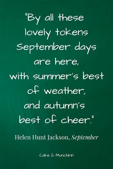 September Quotes to Welcome Fall Cake and Munchkin