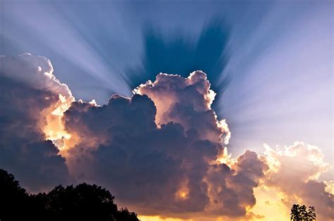 Sun Rays and Clouds Photograph by Amber Flowers - Pixels