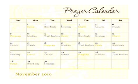 Ordinary Miracles: Prayer Calendar