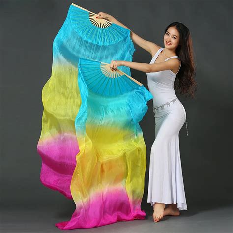 Aliexpress.com : Buy 2018 New 100% Silk Stage Performance Props Dance Silk Fans 180cm Crossrange ...