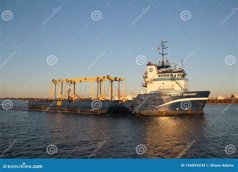 Platform Supply Vessel editorial stock image. Image of river - 166894234