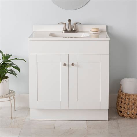 White Single Sink Bathroom Vanity – Rispa