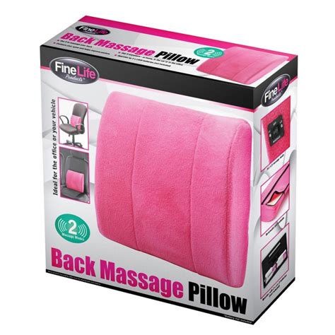 Pink Lower Back Massage Cushion Pillow 2 Speeds