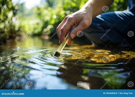 Dissolved Oxygen Test in River Stock Illustration - Illustration of ...