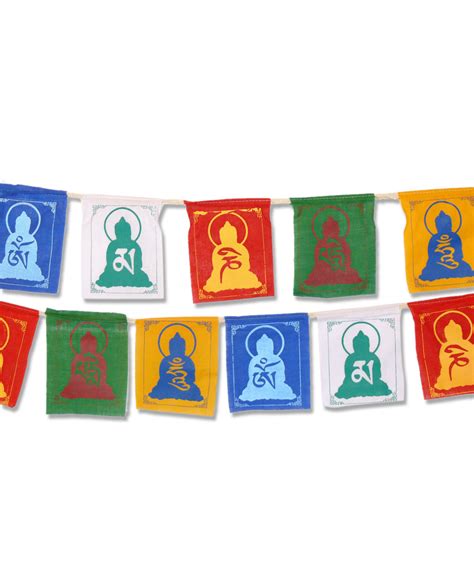 Mantra Symbols Prayer Flags - Buddha Store