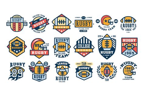 Set of Rugby club emblems | Branding & Logo Templates ~ Creative Market