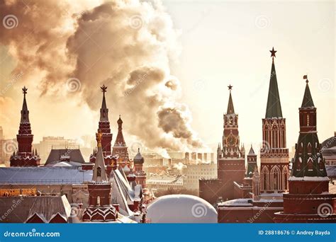 Red Square and Kremlin during Winter Frosty Day Stock Photo - Image of ...