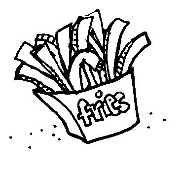 fries clipart black and white - Clip Art Library