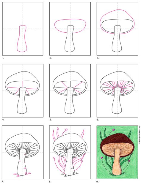 How to Draw a Mushroom · Art Projects for Kids