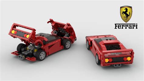 LEGO Speed Champions Style Ferrari F40 Tutorial moc - YouTube