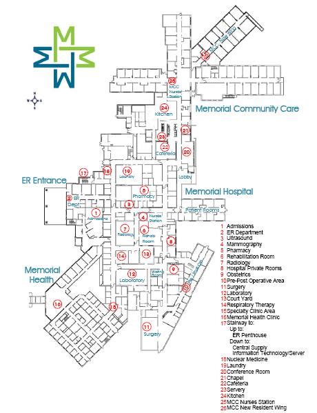 Memorial Hospital Campus Map