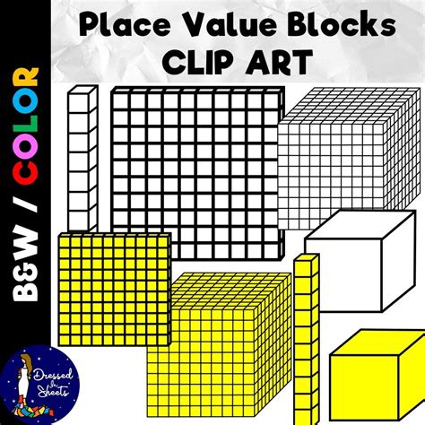 Place Value Blocks Clip Art | Place value blocks, Place values, Clip art