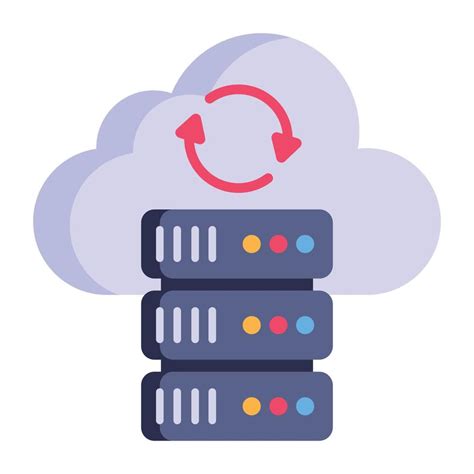 Cloud with server and arrows, concept of data backup flat icon 6372929 Vector Art at Vecteezy