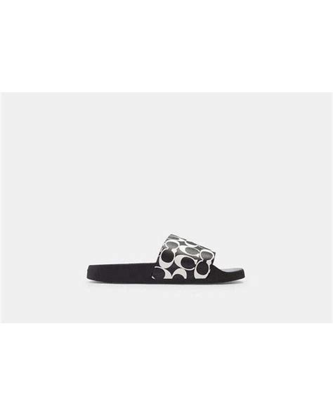 COACH Slide In Signature Canvas in Black for Men | Lyst