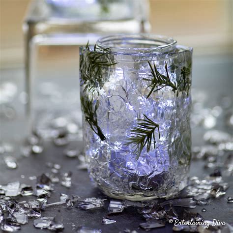 Winter Wonderland Decor: DIY Faux Ice Candle Holders - Entertaining ...